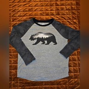 Boys, size 10/12, grey-camo sleeves